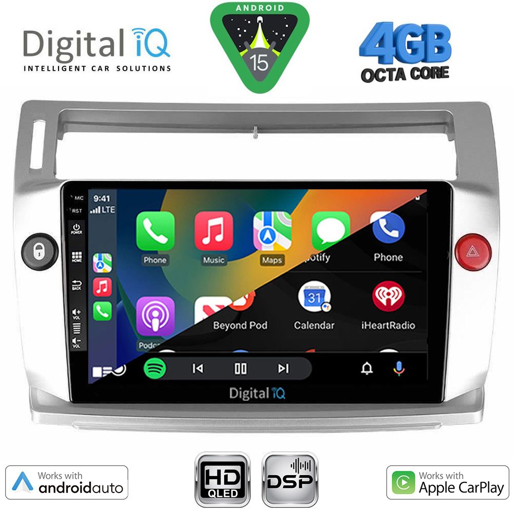 DIGITAL IQ BXF 16084SL_CPAA (9inc) MULTIMEDIA TABLET for CITROEN C4 mod. 2004-2011 (SILVER) - immagine 2
