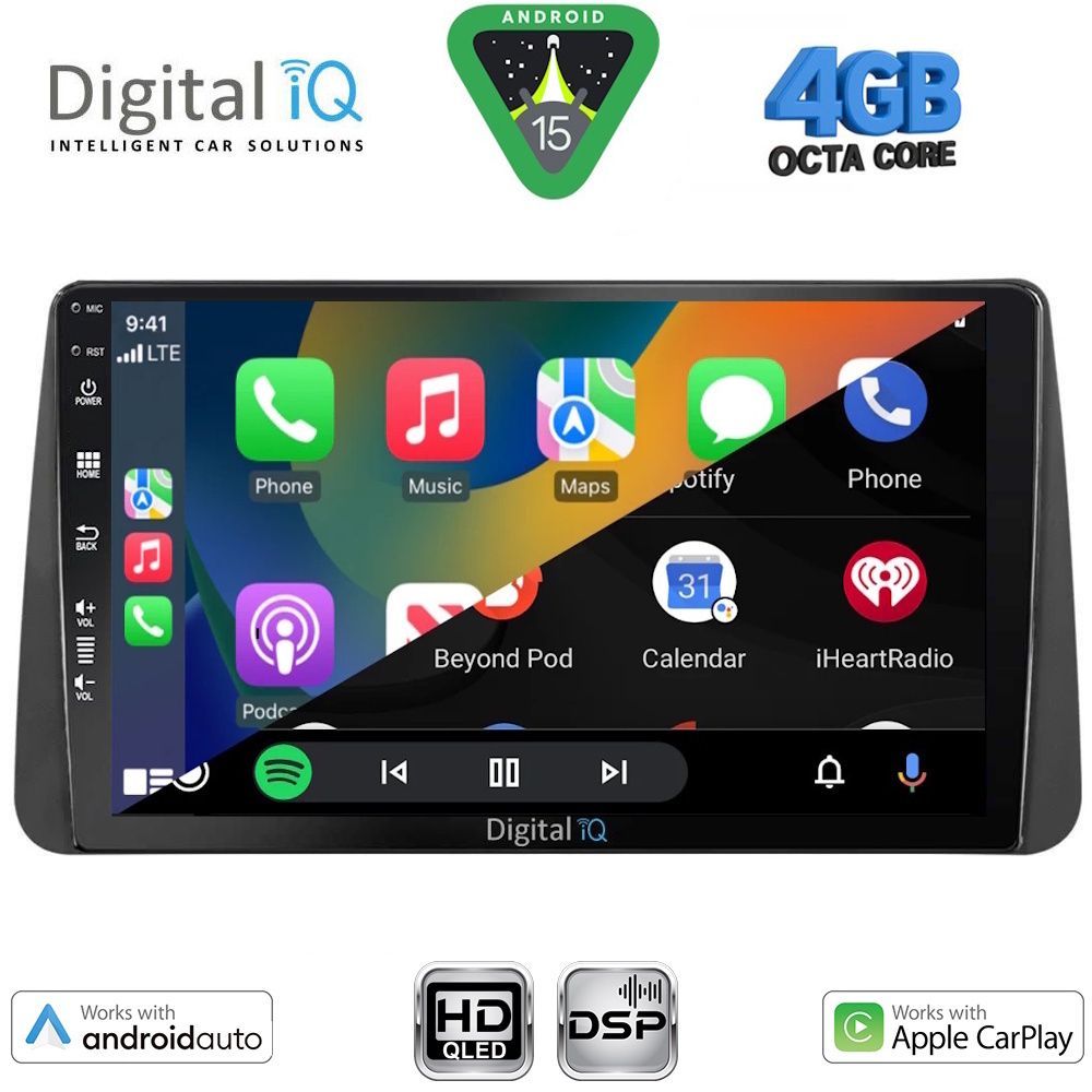 DIGITAL IQ BXF 6149_CPAA DASH (9inc) MULTIMEDIA TABLET for FIAT TIPO mod. 2018-2023 - immagine 2