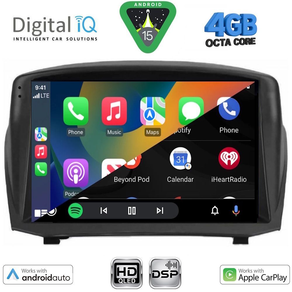 DIGITAL IQ BXF 16154B_CPAA (9inc) MULTIMEDIA TABLET for FORD FIESTA mod. 2008-2017 - immagine 2