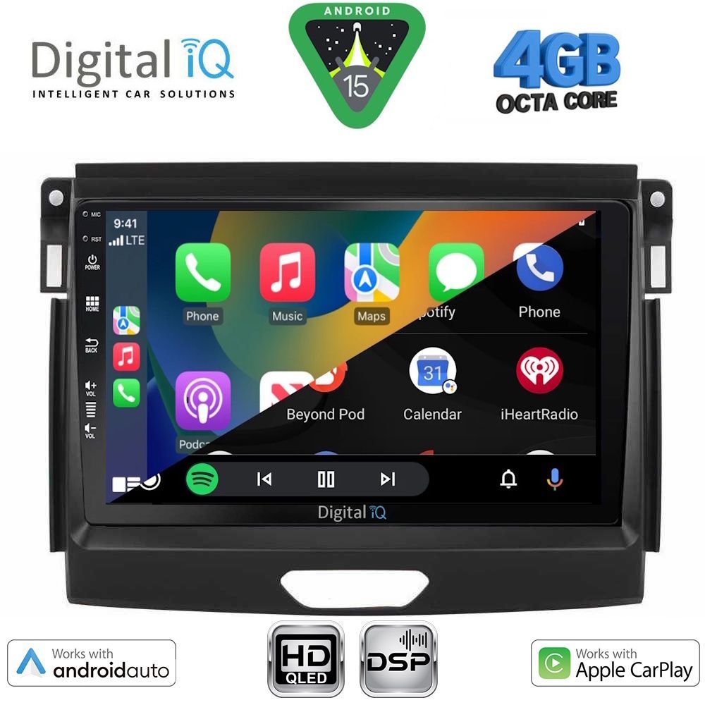 DIGITAL IQ BXF 16172_CPAA (9inc) MULTIMEDIA TABLET for FORD RANGER mod. 2015-2018 - immagine 2