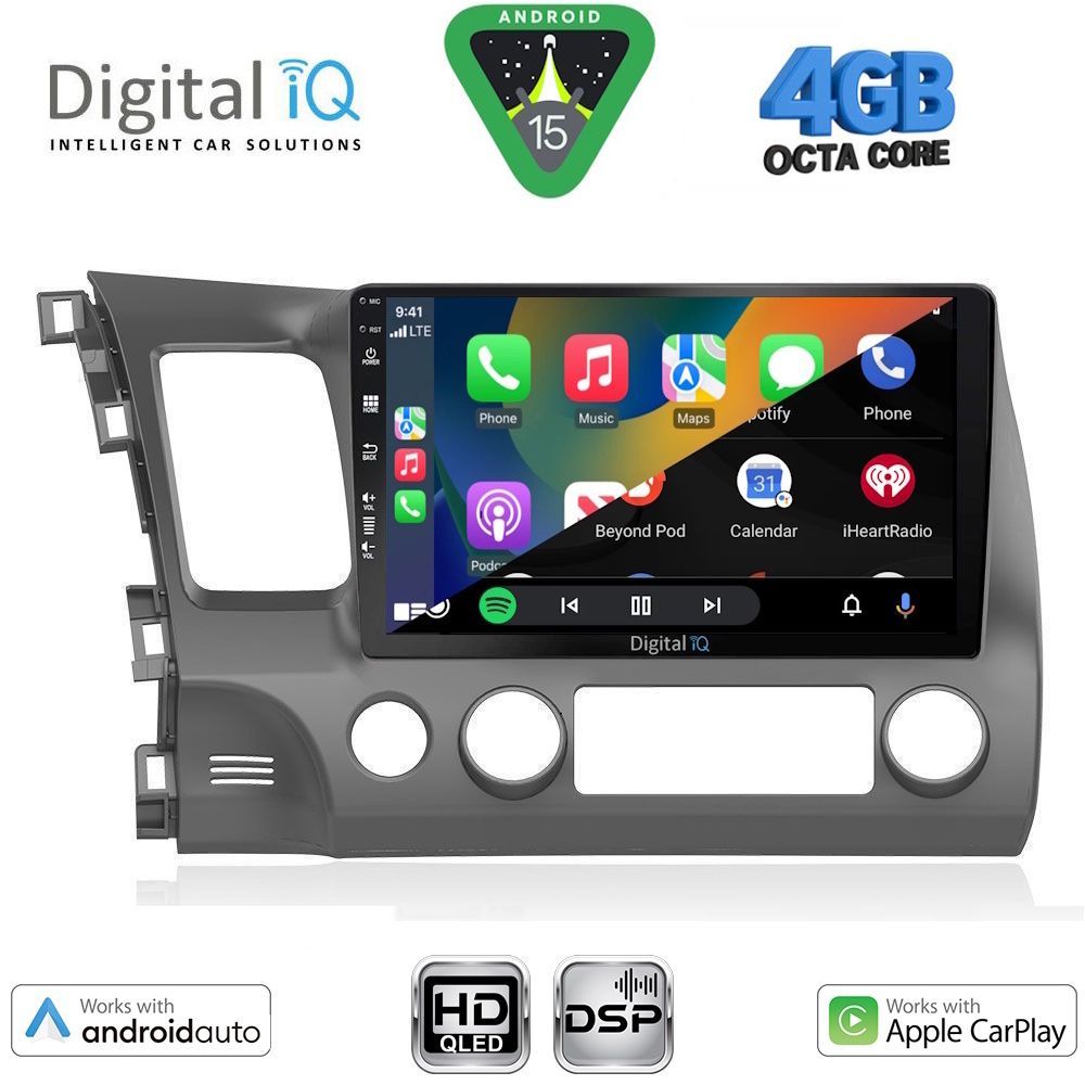 DIGITAL IQ BXF 6188_CPAA (10inc) MULTIMEDIA TABLET for HONDA CIVIC 4D mod. 2006-2012 - immagine 2