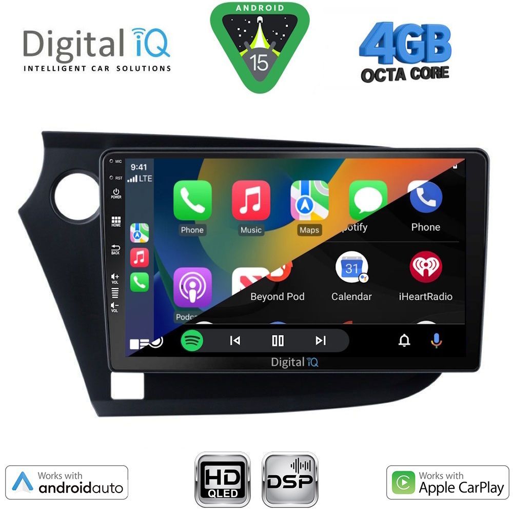 DIGITAL IQ BXF 16205_CPAA (9inc) MULTIMEDIA TABLET for HONDA INSIGHT mod. 2009-2014 - immagine 2