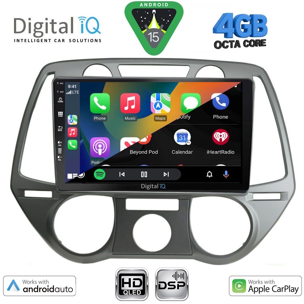 DIGITAL IQ BXF 16228_CPAA A/C (9inc) MULTIMEDIA TABLET for HYUNDAI i20 mod. 2008-2012 - immagine 2