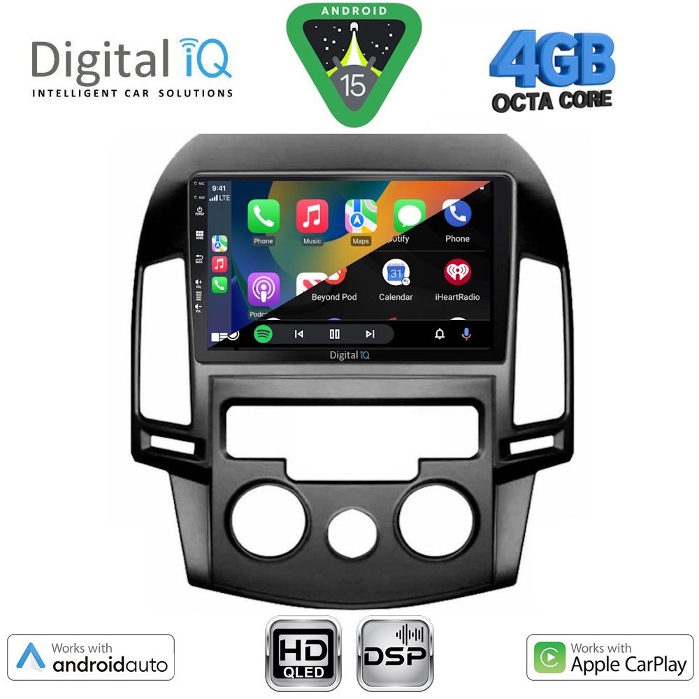 DIGITAL IQ BXF 16231_CPAA A/C (9inc) MULTIMEDIA TABLET for HYUNDAI i30 mod. 2007-2012 - immagine 2