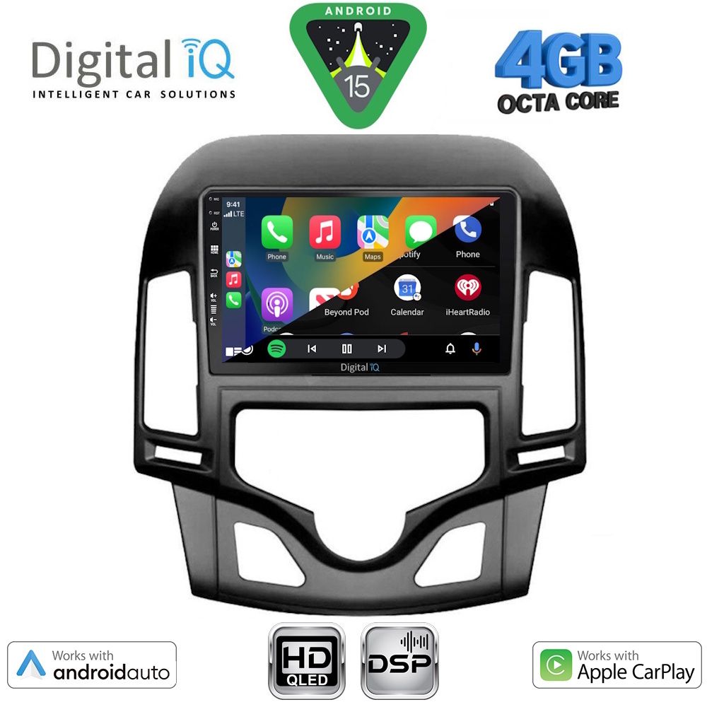 DIGITAL IQ BXF 16231_CPAA CLIMA (9inc) MULTIMEDIA TABLET for HYUNDAI i30 mod. 2007-2012 - immagine 2