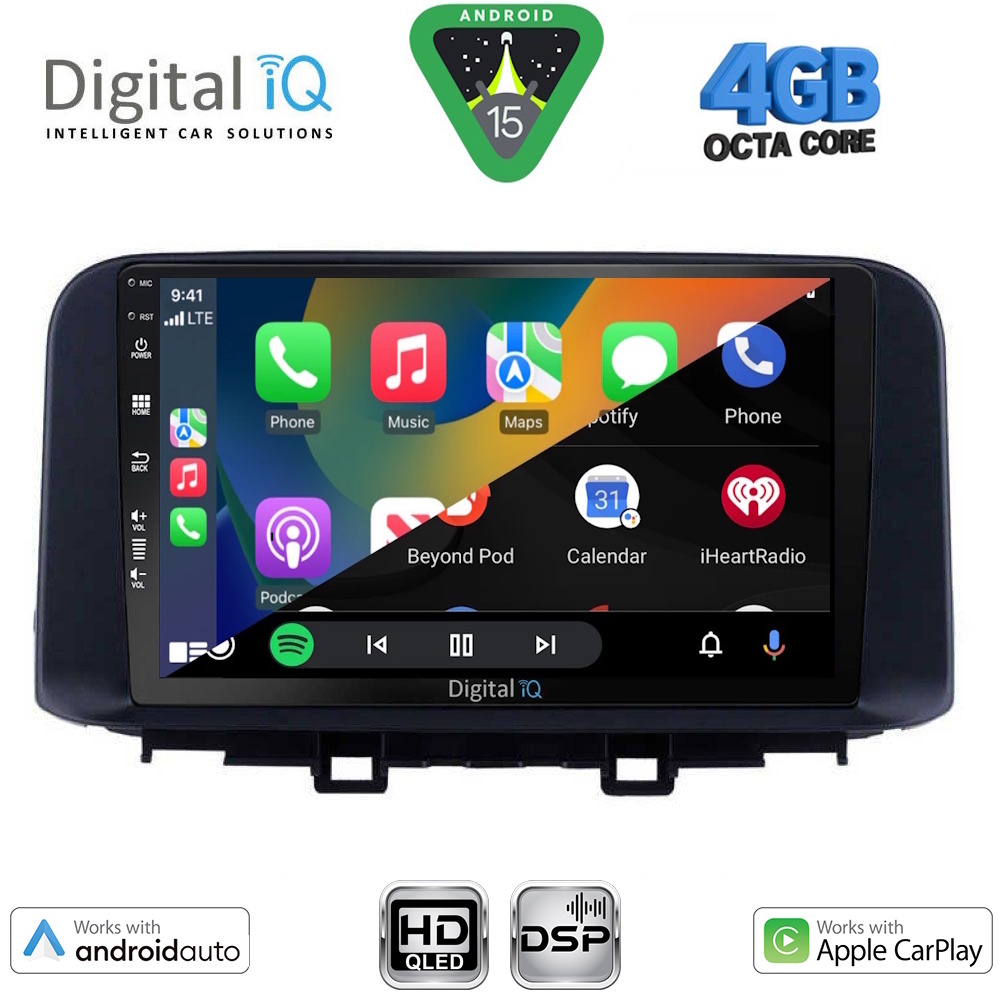 DIGITAL IQ BXF 6237_CPAA (10inc) MULTIMEDIA TABLET for HYUNDAI KONA mod. 2017-2023 - immagine 2