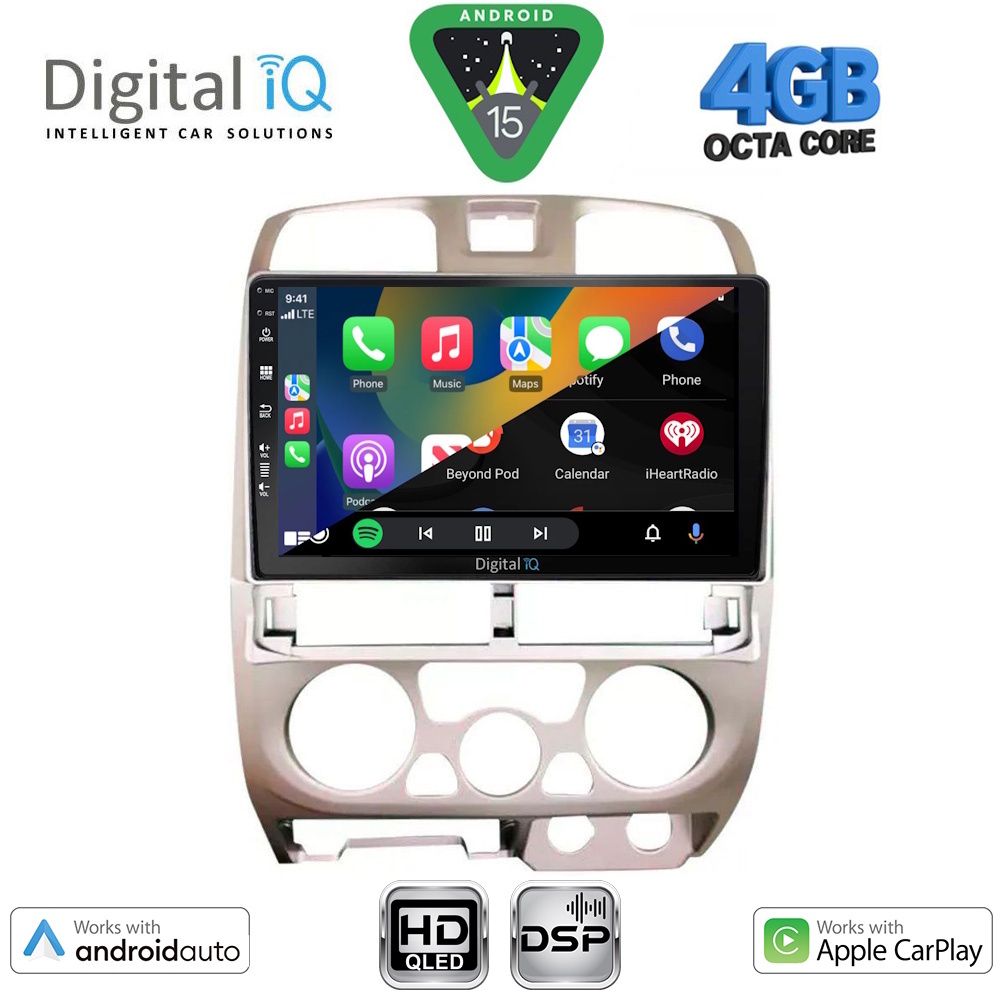 DIGITAL IQ BXF 16253SL_CPAA (9inc) MULTIMEDIA TABLET for ISUZU D-MAX mod. 2002-2008 (SILVER) - immagine 2