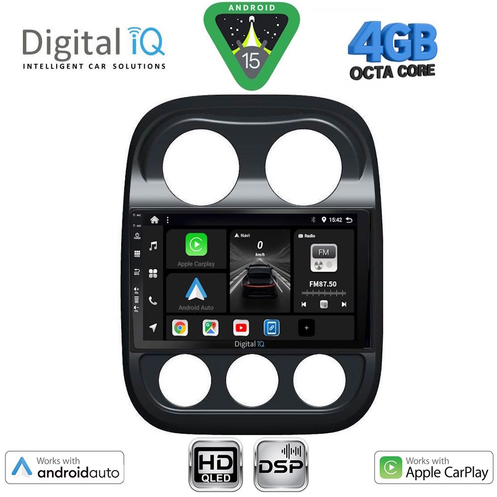 DIGITAL IQ BXF 16277_CPAA (10inc) MULTIMEDIA TABLET for JEEP COMPASS - PATRIOT mod. 2007-2016