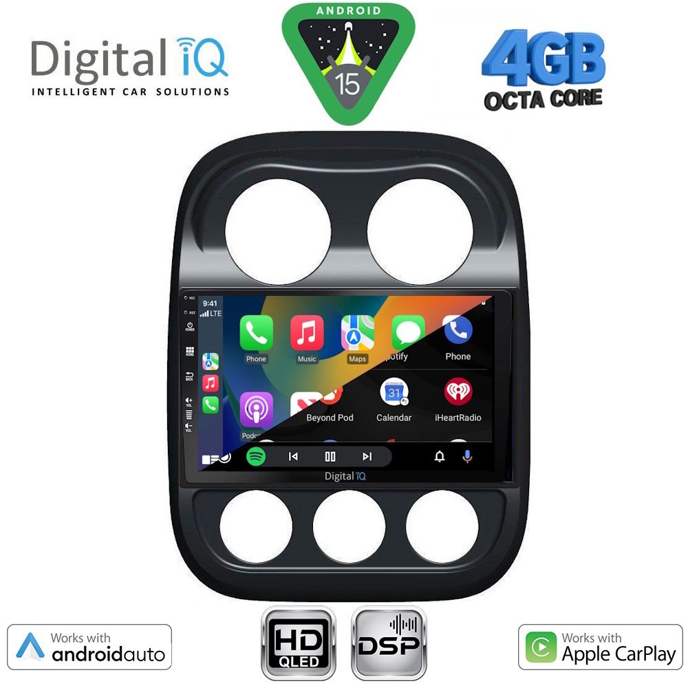 DIGITAL IQ BXF 16277_CPAA (10inc) MULTIMEDIA TABLET for JEEP COMPASS - PATRIOT mod. 2007-2016 - immagine 2