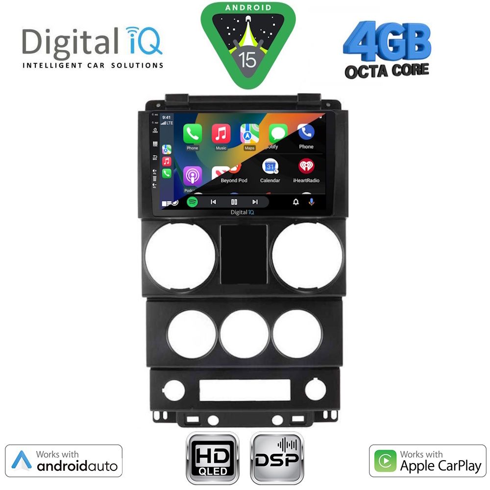 DIGITAL IQ BXF 16292_CPAA (9inc) MULTIMEDIA TABLET for JEEP WRANGLER mod. 2006-2011 - immagine 2