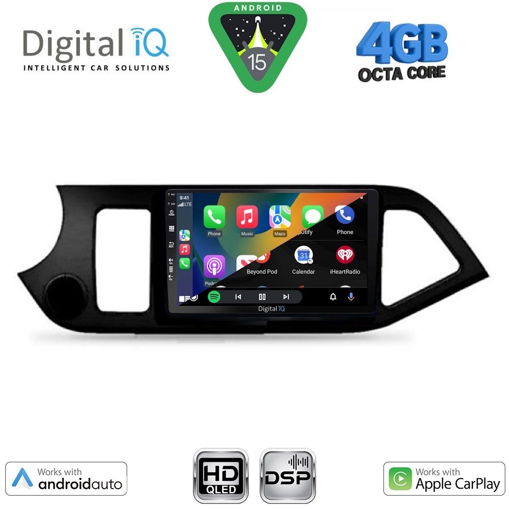 DIGITAL IQ BXF 16308_CPAA (9inc) MULTIMEDIA TABLET for KIA PICANTO mod. 2011-2017 - immagine 2