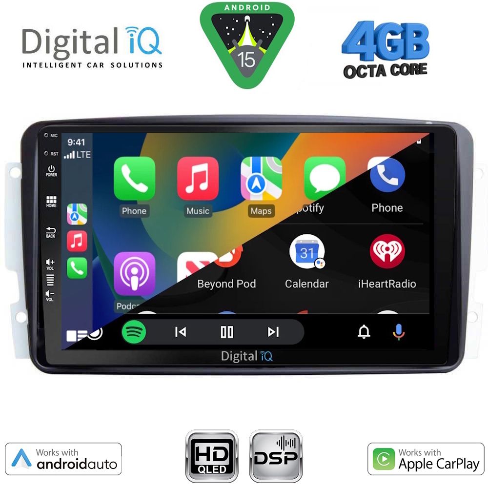 DIGITAL IQ BXF 16401_CPAA (9inc) MULTIMEDIA TABLET for MERCEDES CLK (W209) mod. 2000-2004 - immagine 2