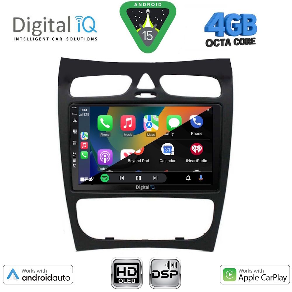DIGITAL IQ BXF 16406_CPAA (9inc) MULTIMEDIA TABLET for MERCEDES CLK (W209) mod. 2000-2004 - immagine 2