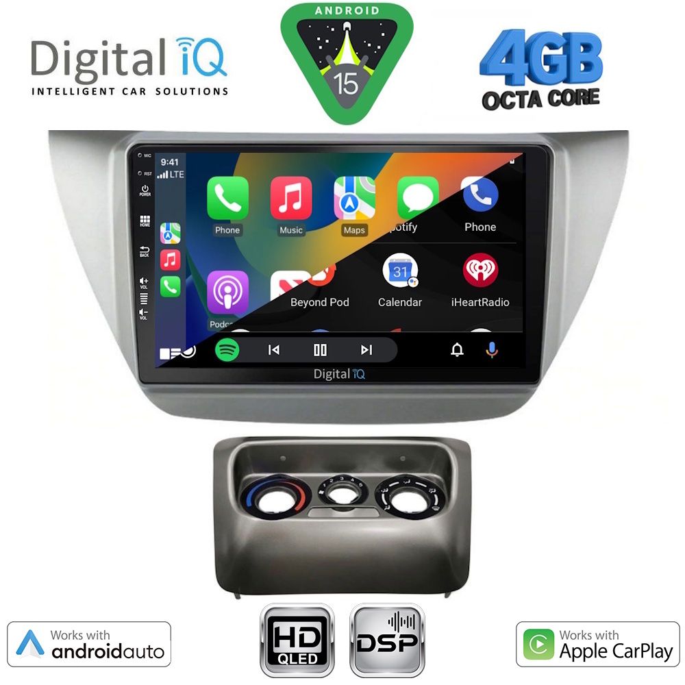 DIGITAL IQ BXF 16433_CPAA (9inc) MULTIMEDIA TABLET for MITSUBISHI LANCER mod. 2000-2007 - immagine 2