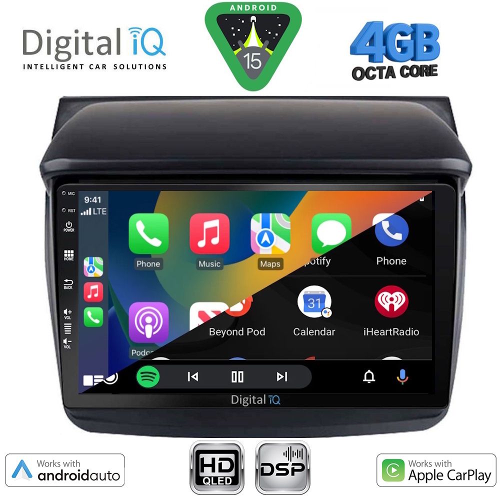 DIGITAL IQ BXF 16436_CPAA (9inc) MULTIMEDIA TABLET for MITSUBISHI L200 mod. 2006-2015 - immagine 2