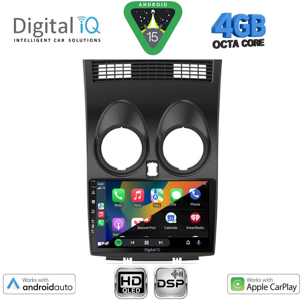 DIGITAL IQ BXF 16466_CPAA (9inc) MULTIMEDIA TABLET for NISSAN QASHQAI mod. 2007-2014 - immagine 2