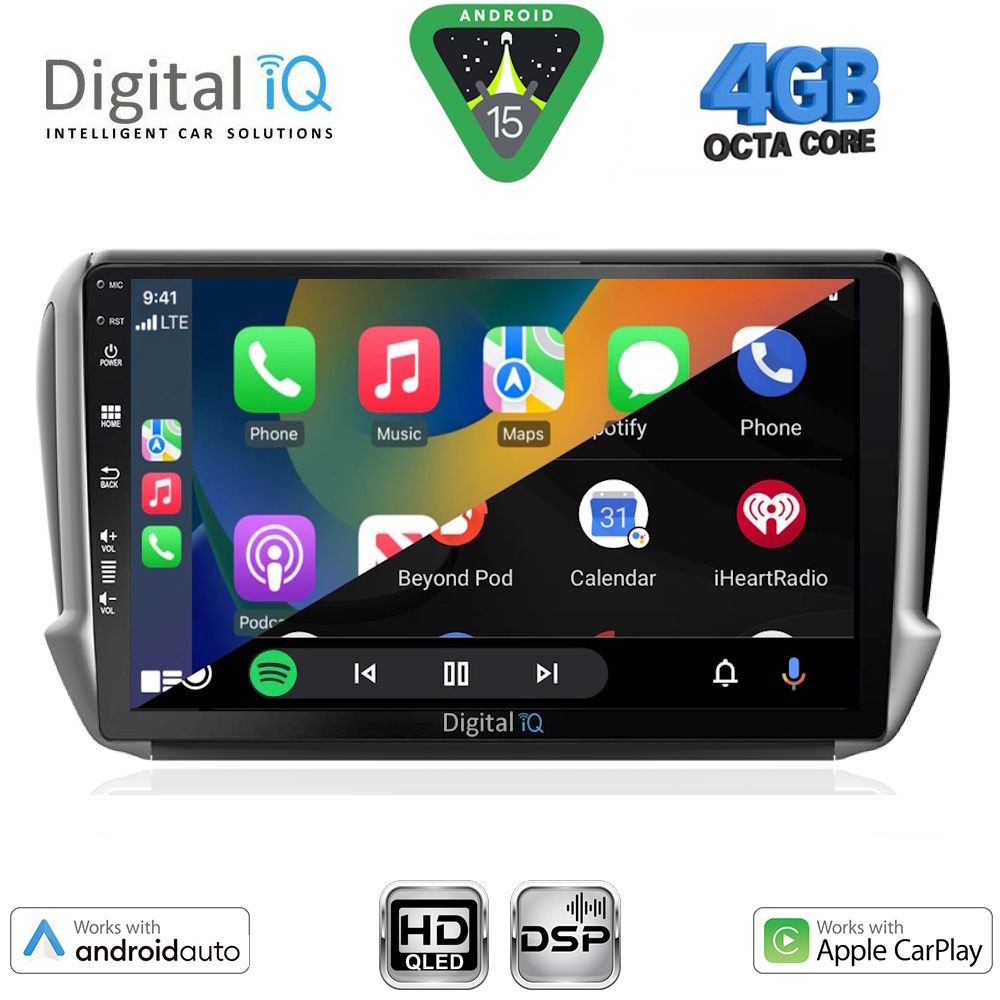 DIGITAL IQ BXF 16508_CPAA (10inc) MULTIMEDIA TABLET for PEUGEOT 208-2008 mod. 2012-2021 - immagine 2