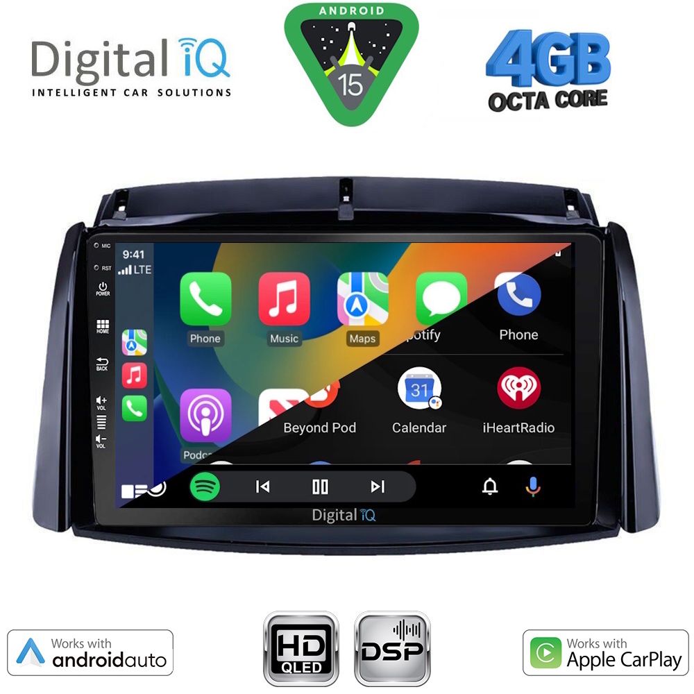 DIGITAL IQ BXF 16551_CPAA (9inc) MULTIMEDIA TABLET for RENAULT KOLEOS mod. 2006-2016 - immagine 2