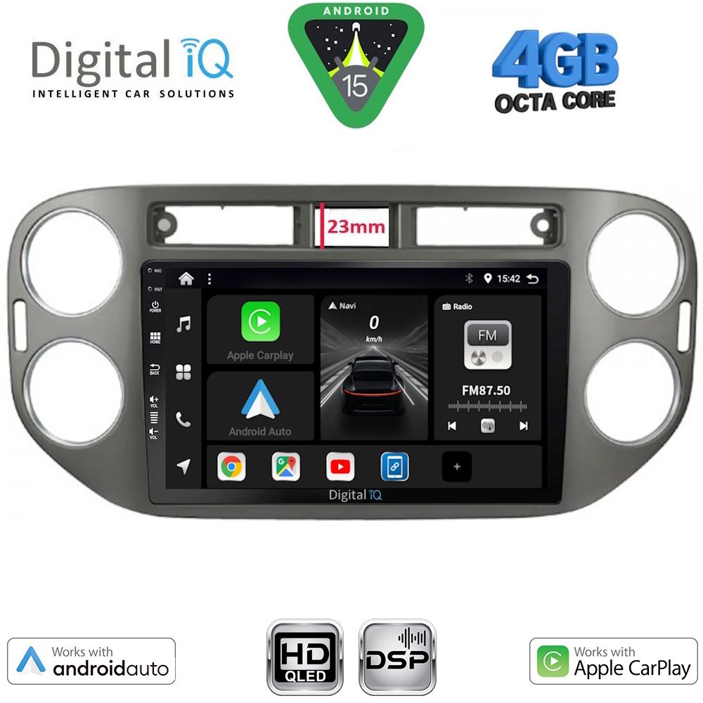 DIGITAL IQ BXF 16760GR_CPAA (9inc) MULTIMEDIA TABLET for VW TIGUAN mod. 2011-2016 (GREY)