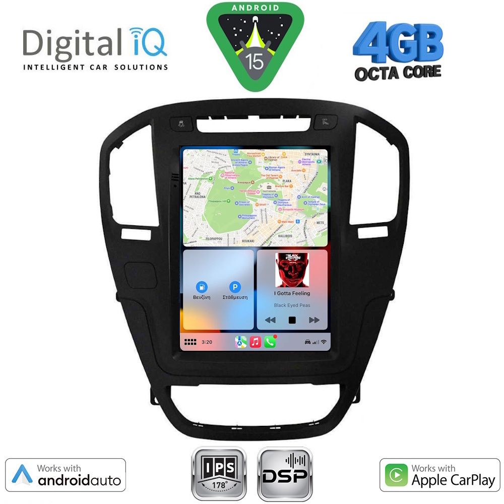 DIGITAL IQ BXF 6914BL_CPAA TESLA STYLE for OPEL INSIGNIA mod. 2008-2013 (Black colour) - immagine 2