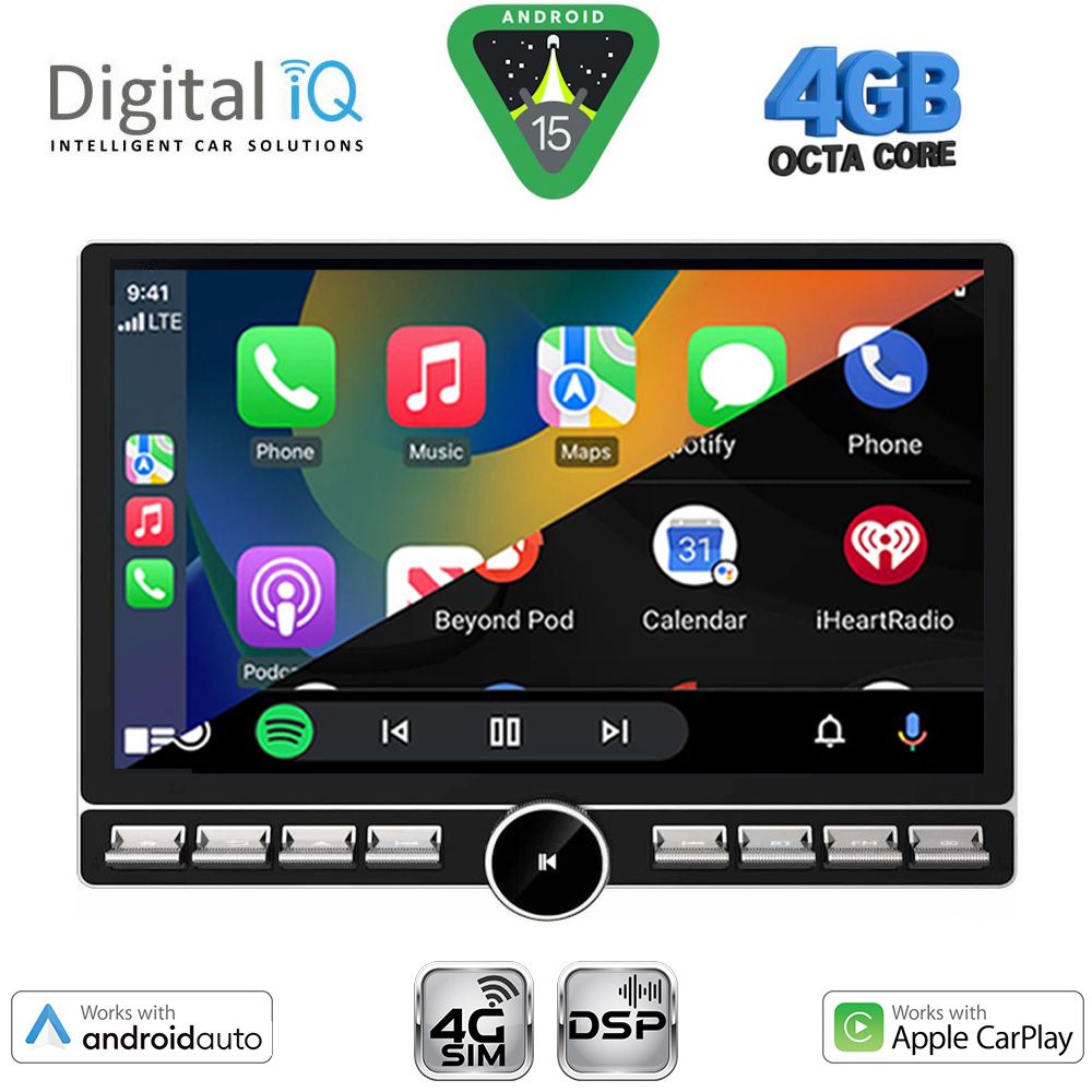 DIGITAL IQ BXF 6950_CPAA (10.1'' DIN) MULTIMEDIA TABLET 1DIN with 4G SIM - immagine 3