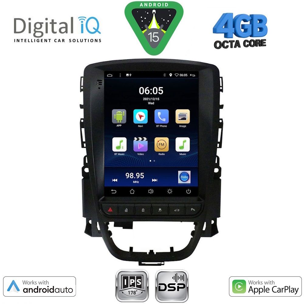 DIGITAL IQ BXF 6972_CPAA TESLA STYLE for OPEL ASTRA J mod. 2011-2016