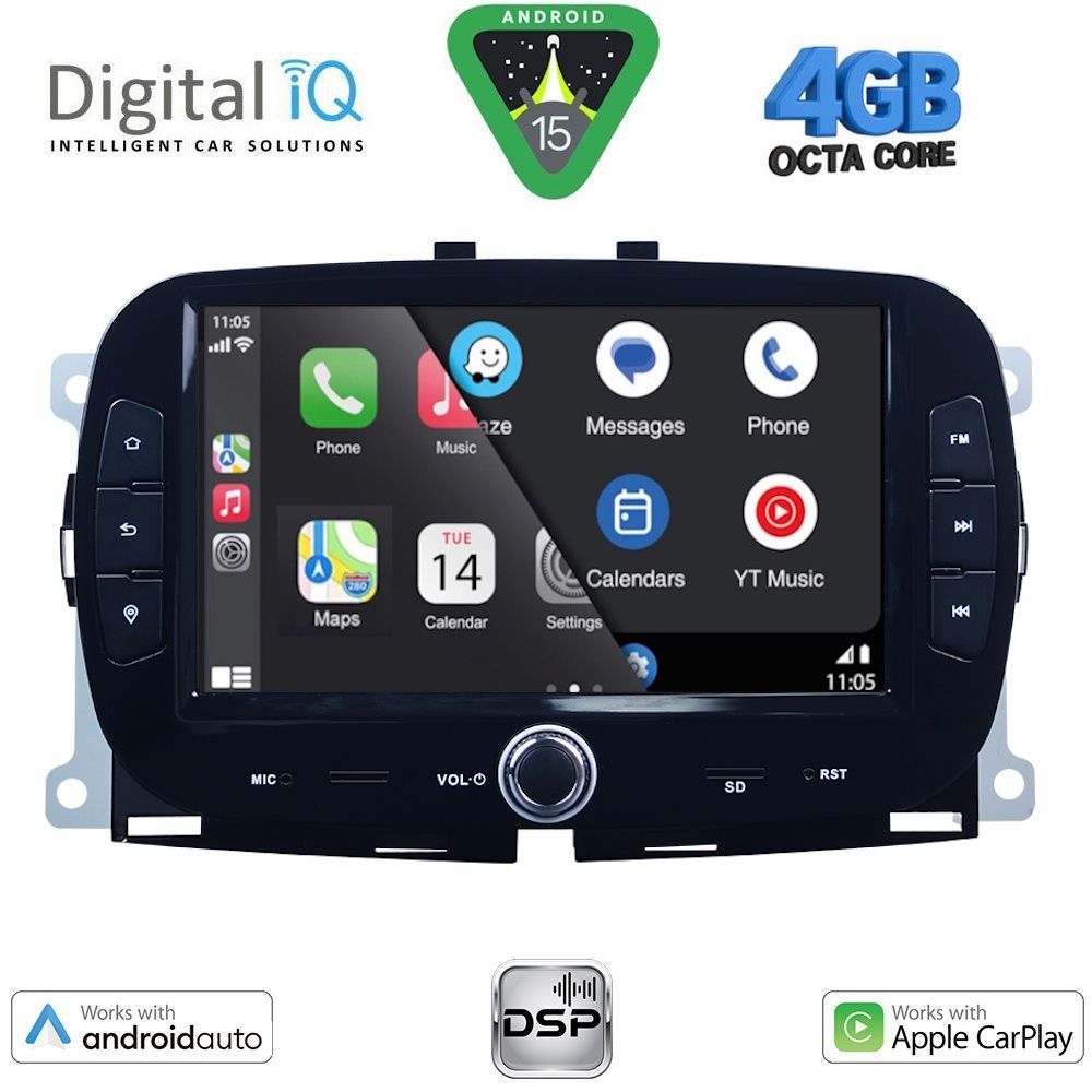 DIGITAL IQ BXF 698_CPAA (7" DVD) MULTIMEDIA SYSTEM for FIAT 500 mod. 2016-2025 - immagine 2