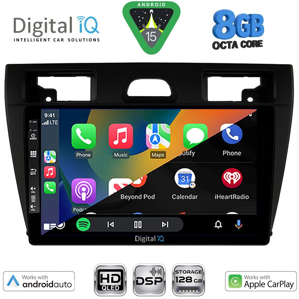 DIGITAL IQ BXF 7153BL_CPAA (9inc) MULTIMEDIA TABLET for FORD FIESTA mod. 2005-2008 (BLACK) - immagine 2
