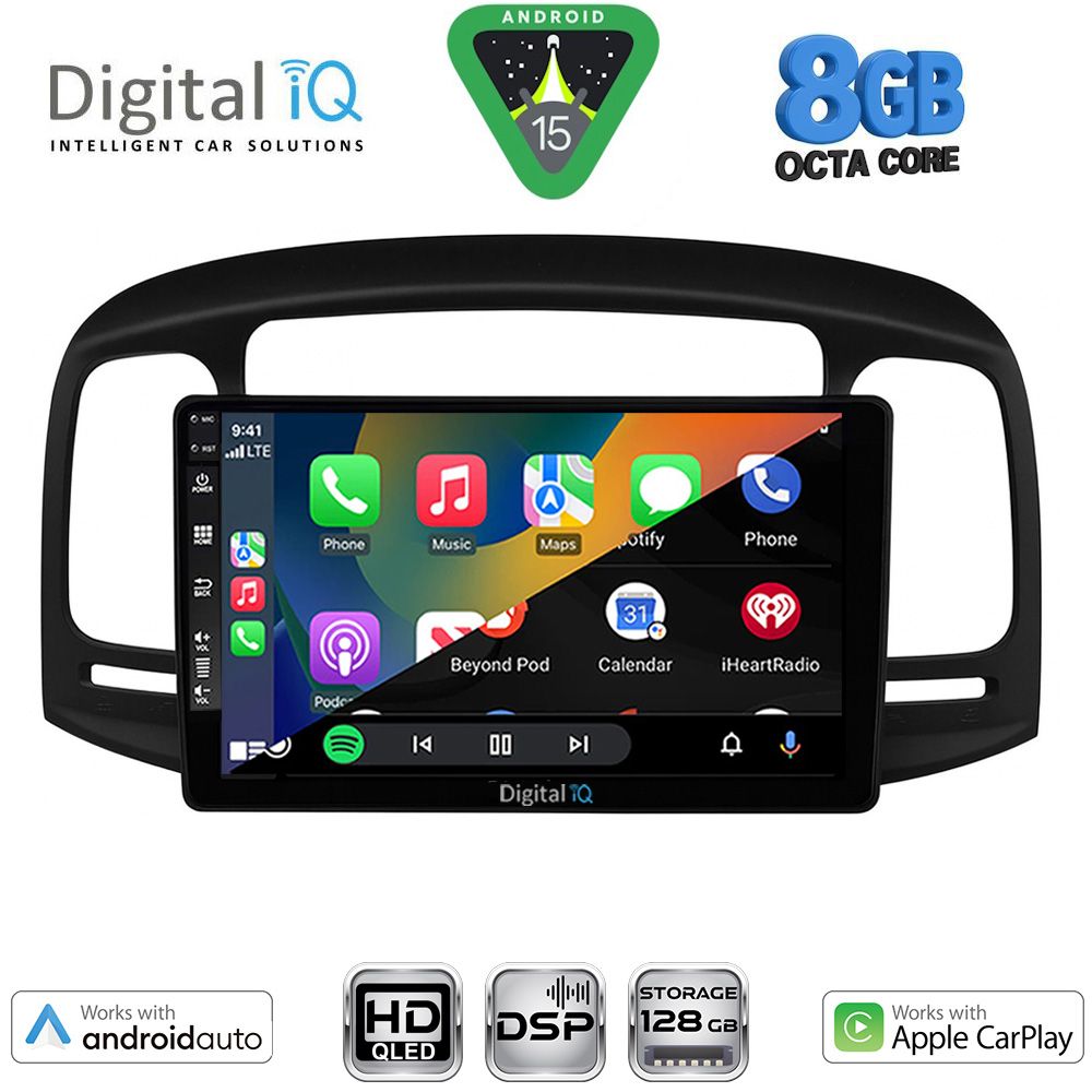DIGITAL IQ BXF 7249BL_CPAA (9inc) MULTIMEDIA TABLET for HYUNDAI ACCENT mod. 2005-2012 (BLACK) - immagine 2