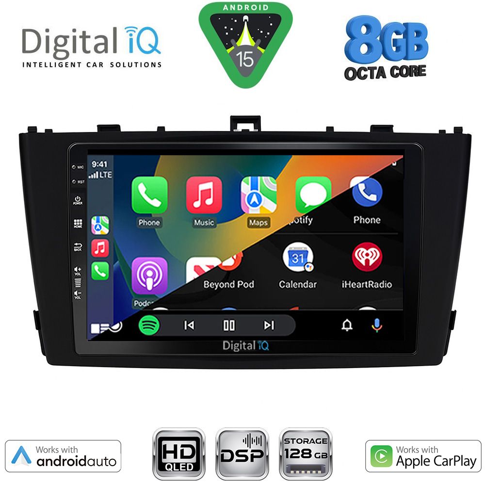 DIGITAL IQ BXF 7705BL_CPAA (9inc) MULTIMEDIA TABLET for TOYOTA AVENSIS (T27) mod. 2009-2015 (BLACK) - immagine 2