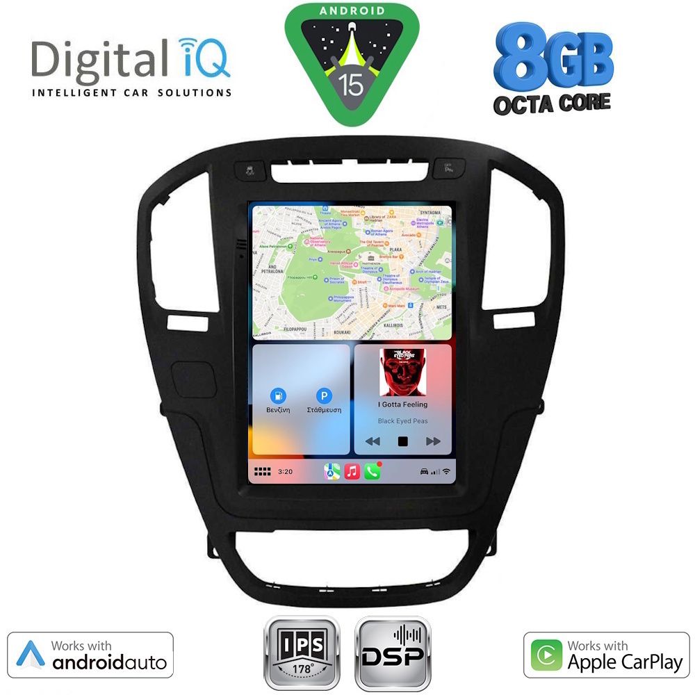 DIGITAL IQ BXF 7914BL_CPAA TESLA STYLE for OPEL INSIGNIA mod. 2008-2013 (Black colour) - immagine 2