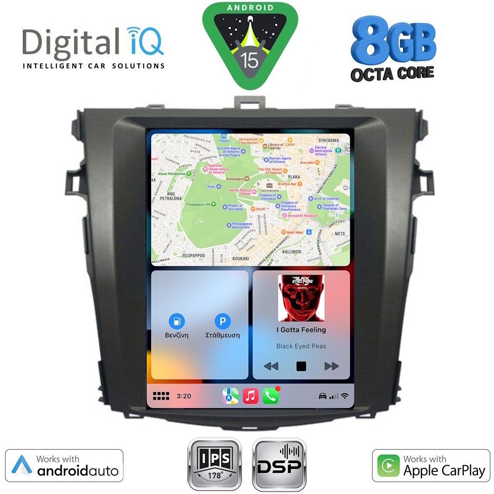 DIGITAL IQ BXF 7963_CPAA TESLA STYLE for TOYOTA COROLLA 4D mod. 2006-2012 - immagine 2