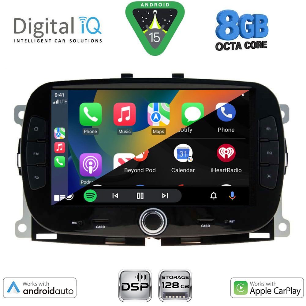 DIGITAL IQ BXF 798_CPAA (7" DVD) MULTIMEDIA SYSTEM for FIAT 500 mod. 2016-2025 - immagine 2