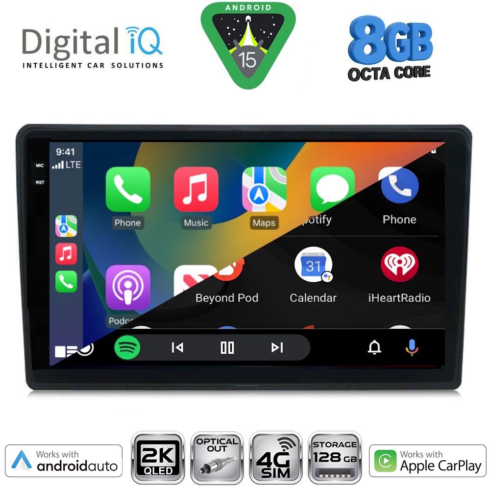 DIGITAL IQ BXK 20004_CPAA (9inc) MULTIMEDIA TABLET for AUDI A4 mod. 2002-2008 - immagine 2