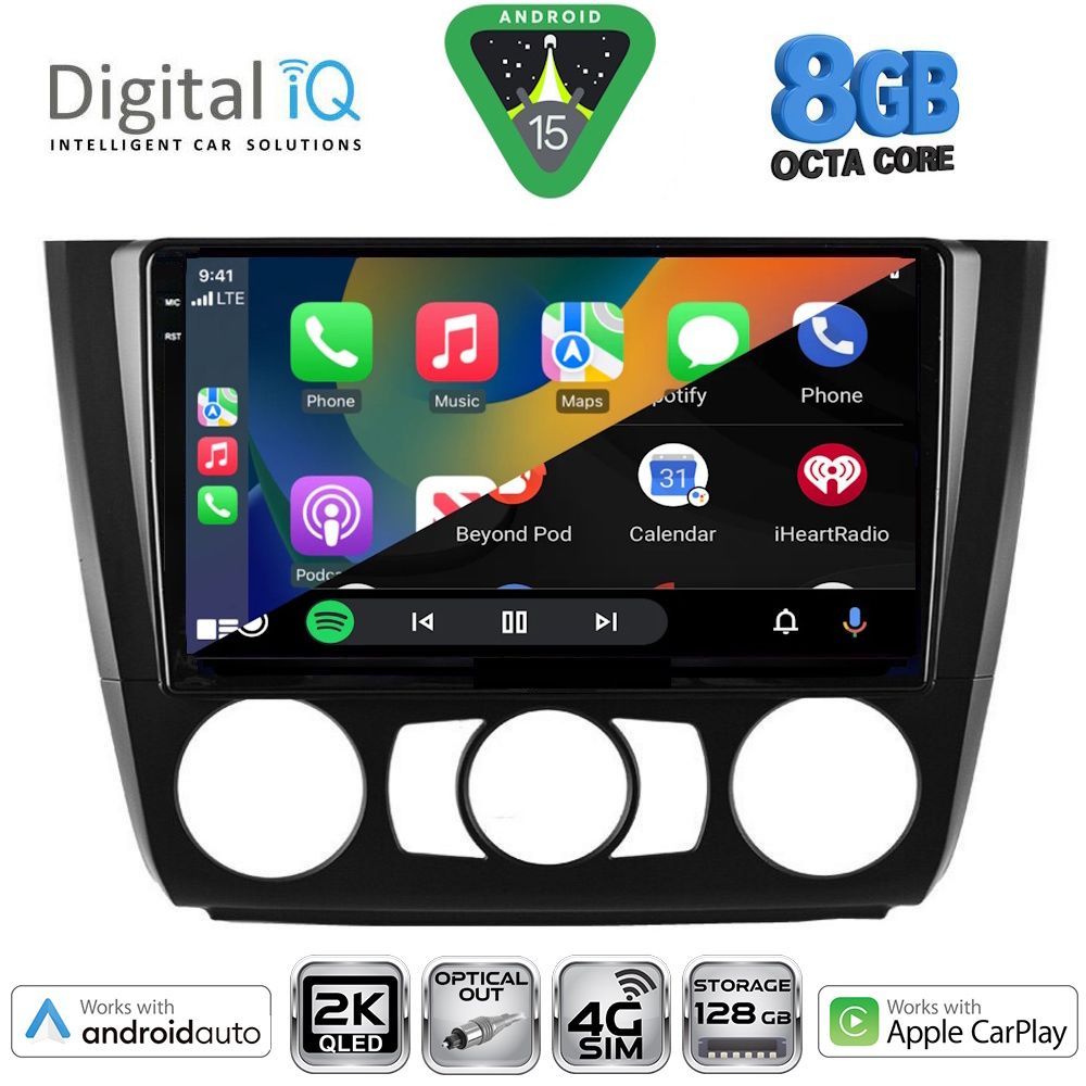 DIGITAL IQ BXK 20040_CPAA A/C (9inc) MULTIMEDIA TABLET for BMW S.1 (E81-82-87-88) mod. 2004-2013 - immagine 2