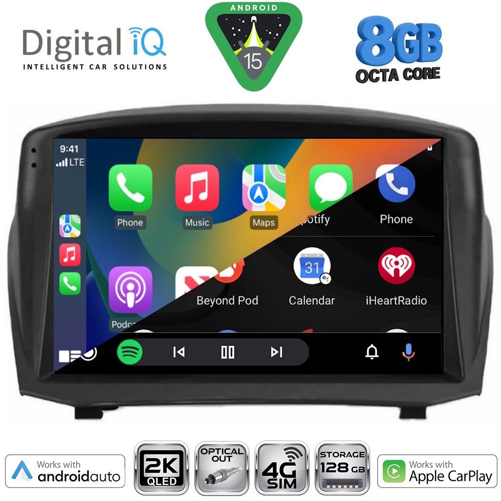 DIGITAL IQ BXK 20154B_CPAA (9inc) MULTIMEDIA TABLET for FORD FIESTA mod. 2008-2017 - immagine 2