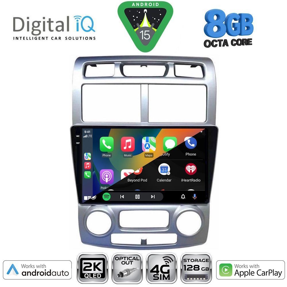 DIGITAL IQ BXK 20324SL_CPAA (CLIMA) (9inc) MULTIMEDIA TABLET for KIA SPORTAGE mod. 2004-2010 - immagine 2