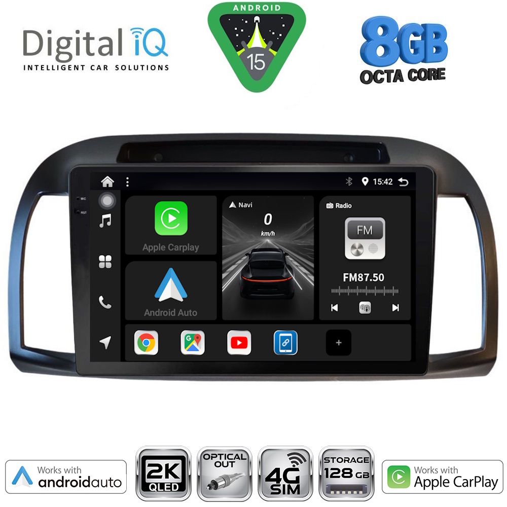DIGITAL IQ BXK 20457BL_CPAA (9inc) MULTIMEDIA TABLET for NISSAN MICRA K12 mod. 2002-2010 (BLACK)
