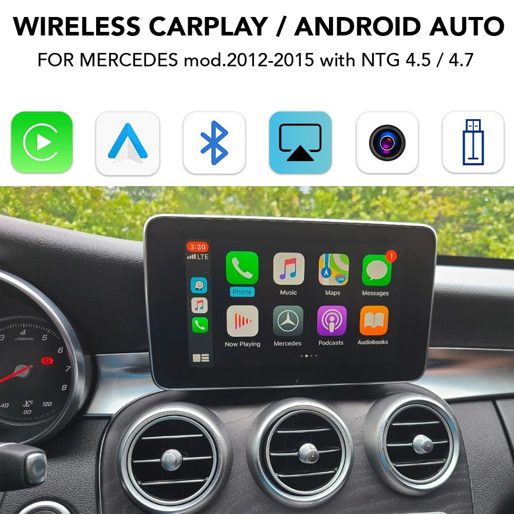 LENOVO LTP BZ2684F CPAA (WIRELESS CARPLAY / ANDROID AUTO BOX for MERCEDES mod. 2012-2015 with NTG 4.5/4.7 - 2 CAMERAS) - WEXML.GR