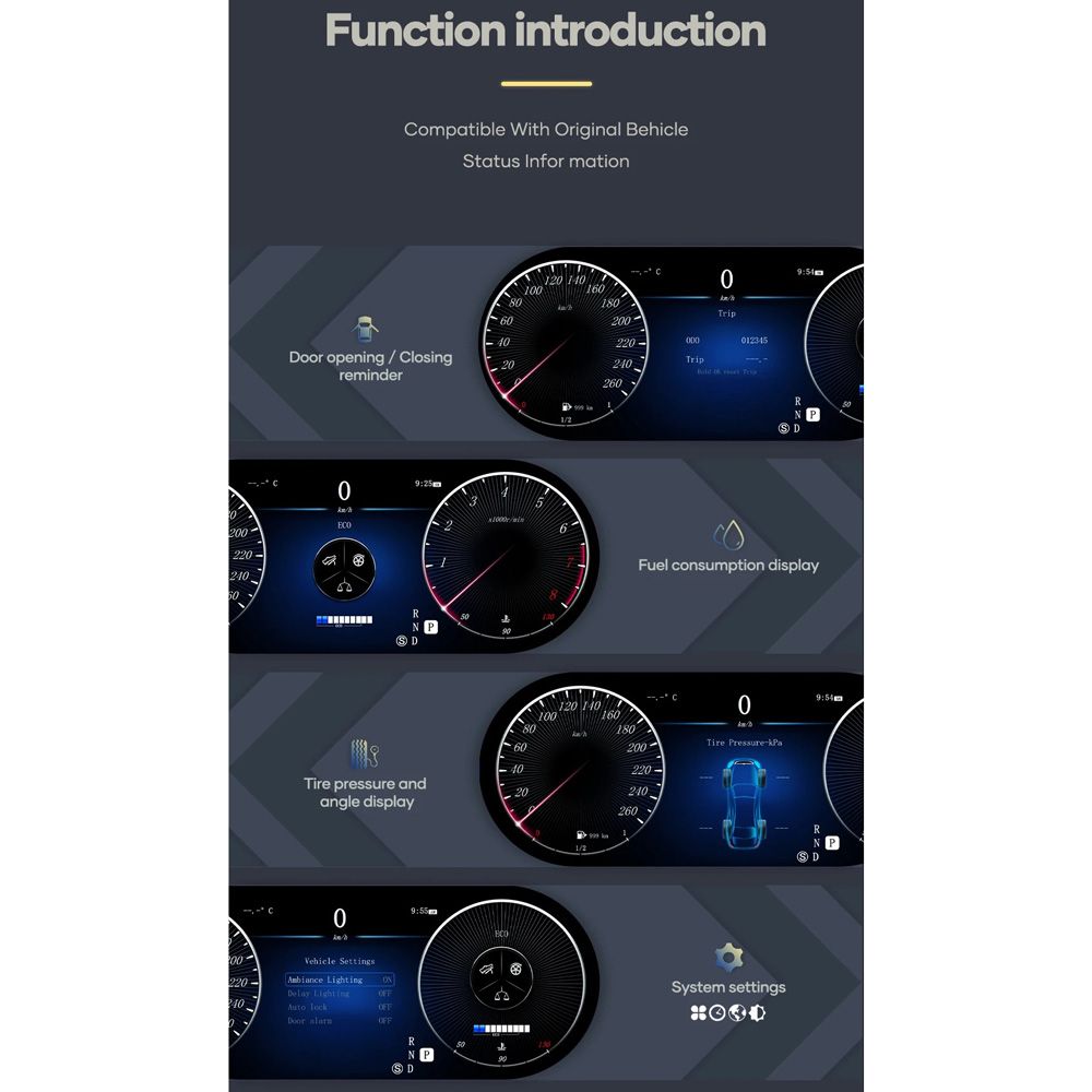 DIGITAL IQ DDD 986_DC (12.3in) DIGITAL CLUSTER for MERCEDES C (W205) - GLC (X253) mod. 2014-2021 - immagine 6