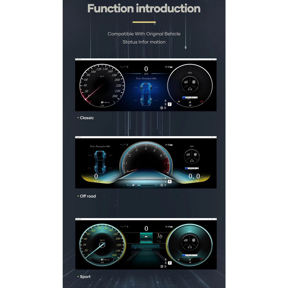 DIGITAL IQ DDD 986_DC (12.3in) DIGITAL CLUSTER for MERCEDES C (W205) - GLC (X253) mod. 2014-2021 - immagine 5