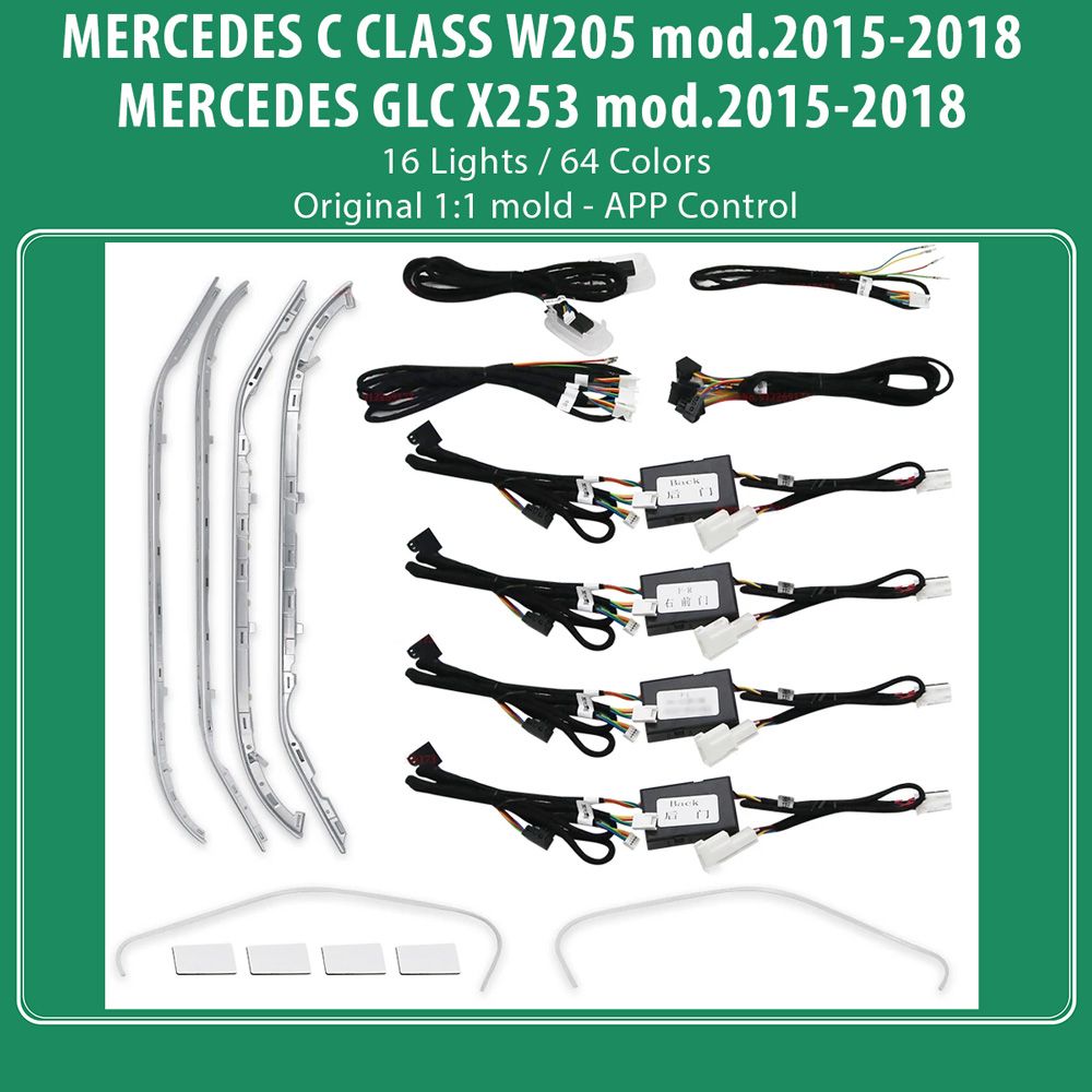 DIQ AMBIENT 8161 DCIC - BENZ C (W205)-GLC (X253) (Digital iQ Ambient Light for BENZ C (W205) - GLC (X253) mod. 2015-2018 with 16 Lights)