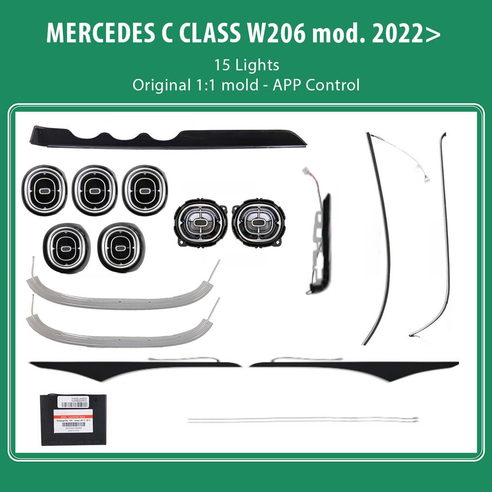 DIQ AMBIENT 8176 CQ - BENZ C (W206) (Digital iQ Ambient Light for Mercedes C (W206) mod.2022> with 15 Lights)