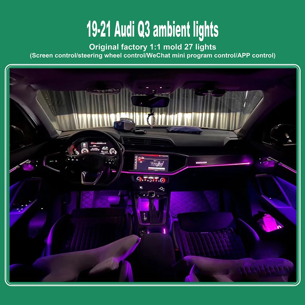 DIQ AMBIENT AUDI Q3 FULL (F3) mod.2019-2025 (Digital iQ Ambient Light for Audi Q3 mod. 2019> with 27 Lights) - immagine 2
