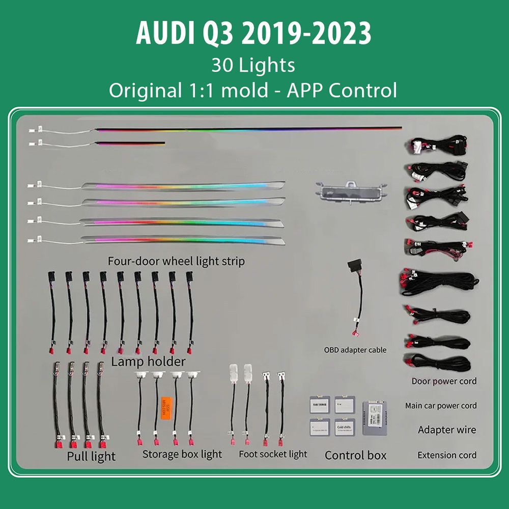DIQ AMBIENT AUDI Q3 (F3) TRIM (Digital iQ Ambient Light Audi Q3 mod. 2019-2023, 28 Lights)