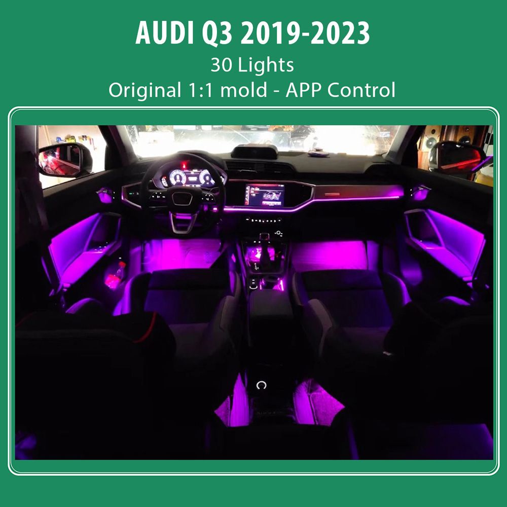 DIQ AMBIENT AUDI Q3 (F3) TRIM (Digital iQ Ambient Light Audi Q3 mod. 2019-2023, 28 Lights) - immagine 2
