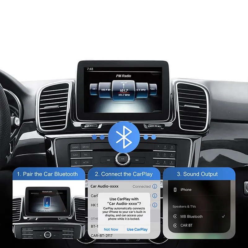 DIGITAL IQ BZ 503F CPAA (WIRELESS CARPLAY / ANDROID AUTO BOX for MERCEDES mod. 2014-2018 with NTG 5.0/5.1 with 2 CAMERAS) - immagine 7