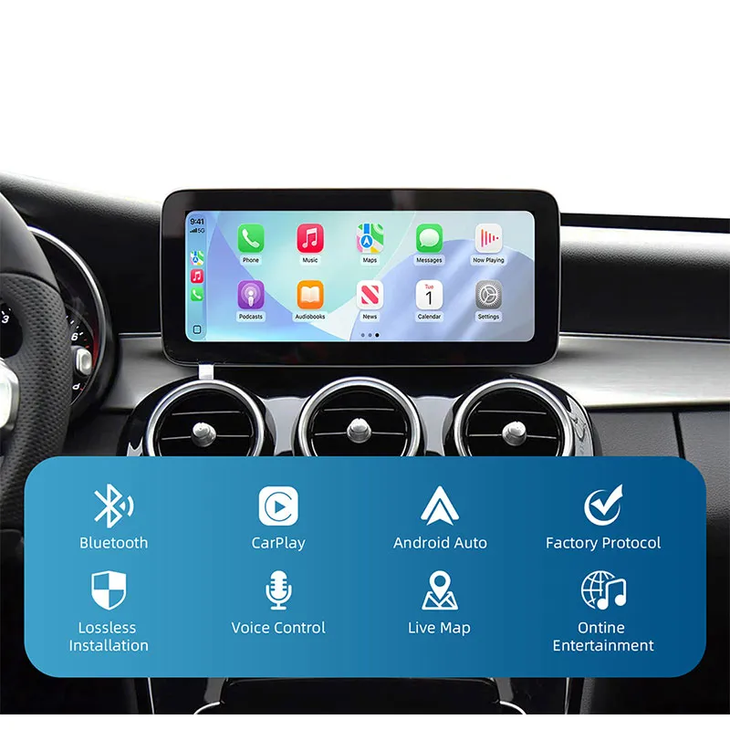 DIGITAL IQ BZ 504F CPAA (WIRELESS CARPLAY / ANDROID AUTO BOX for MERCEDES mod. 2017-2021 with NTG 5.5 with 10.25" screen - with 2 CAMERAS) - immagine 17