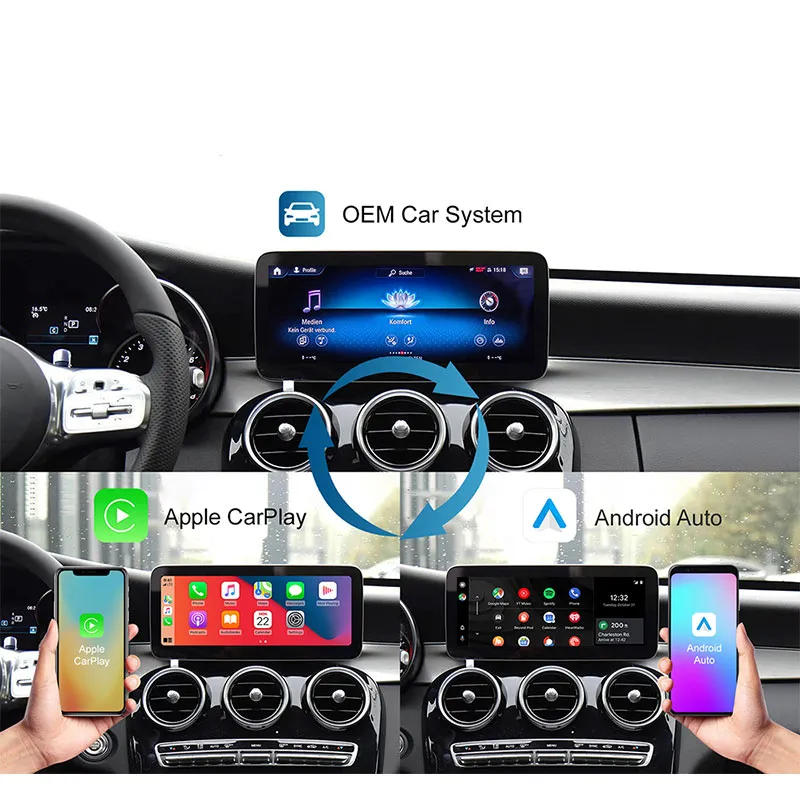 DIGITAL IQ BZ 504F CPAA (WIRELESS CARPLAY / ANDROID AUTO BOX for MERCEDES mod. 2017-2021 with NTG 5.5 with 10.25" screen - with 2 CAMERAS) - immagine 14
