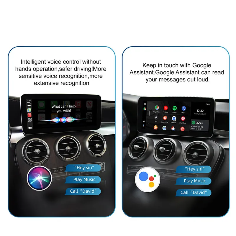 DIGITAL IQ BZ 504F CPAA (WIRELESS CARPLAY / ANDROID AUTO BOX for MERCEDES mod. 2017-2021 with NTG 5.5 with 10.25" screen - with 2 CAMERAS) - immagine 11